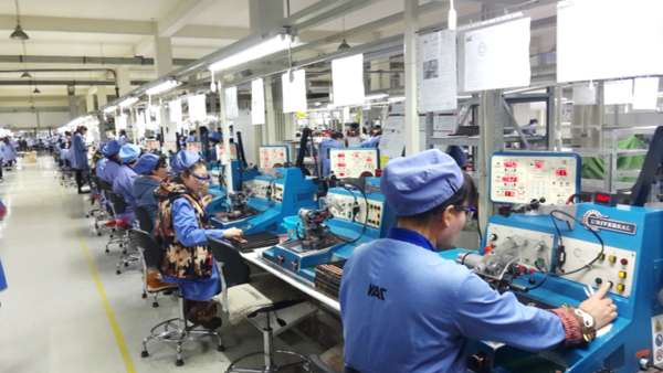 Mitarbeiter in der Produktion in Shenyang